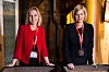FREMTIDSKONFERANSE: Marte Gerhardsen (t.v.) og Sigrun Aasland fra Agenda mener de beste løsningene i norsk politikk finnes i skjæringspunktet mellom sentrum og venstre.