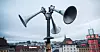 En tyfon, på folkemunne kalt flyalarm, på taket av Østbanehallen i Oslo.
