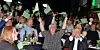 JUBEL: Senterpartiets valgvake i Oslo jublet høyt da tallene begynte å komme inn utover kvelden.