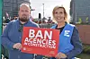 Nei til vikarbyårer i anleggsbransjen. Nina Kreutzman leder bygningskomiteen i EFBWW, der også Steffen Bjørkavåg Olsen fra EL og IT Forbundet er representant.