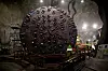 STORE MASKINER: Tunnelboremaskinene som maler seg gjennom fjellet i Follobane-prosjektet, er 150 meter lange, og borehodene har en diameter på 9,96 meter.