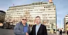 Forbundsleder Ulf Madsen i FLT (t.v.) og forbundsleder Frode Alfheim i Industri Energi skal meisle ut en samarbeidsavtale mellom sine to forbund.