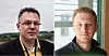 Ole Morten Karlsen, hovedtillitsvalgt i Avarn Security og Robert Ball, hovedtillitsvalgt i Securitas.