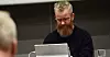 NETTMØTER: Eystein Garberg, leder i Elektroarbeidernes Fagforening, møter tillitsvalgte gjennom nettmøter, fra hjemmekontoret på Orkanger. Dette bildet er fra i fjor, lenge før Korona.