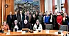 Fra venstre: Arne Gunnar Setså Rokne (NJF), Tom Svarva (Fengsels og Frimomsorg), Yngve Hansen, (NNN), Knut-Johannes Berg (NAF)(foran), Bente Monica Leirbakken, (Sjømannsforbundet), BAK: Arne Larsen (NNN), Per- Roar Aas, (IE), Remy Penew (IE), Lars Erik Solberg (HK), Kim Thomas L. Klevengen (HK), Gry Elisabeth Juvelid (FO), Thomas Johnsen (FO (bak)), Peggy Hessen-Følsvik (foran)  Bak: Karl Erik Nicolaisen (Fellesforbundet), Helle Therese Madsen (Fellesforbundet), Tore Andreas Reinlie Elton (Fagforbundet) Eivind Dybvig (Fellesforbundet), Omaima Amdidach (Fellesforbundet) (ved siden av Peggy), Vera Susan Olsen Bråten (Fagforbundet). Thrine Merethe Broch. (Fagforbundet).    Foran: fra LOs ledelse: Sissel M. Skoghaug, Terje O. Olsson, Are Tomasgard, Kristin Sæther.
