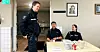 Mats Aksel Gangnes på jobb i Trøgstad fengsel med kollegaene Erlend Sigdestad og Iselin Austheim.