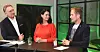 Høyres Magnus Arnesen i ordførerduell mot Aps Therese Thorbjørnsen i studio til Sarpsborg Arbeiderblad. Programleder er Petter Kalnes.