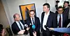 NHO-direktør Ole Erik Almlid, riksmekler Mats Wilhelm Ruland og LO-leder Hans-Christian Gabrielsen orienterte pressen om resultatet mandag ettermiddag.