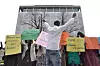 SAMLA PROTEST: Barnevernets omsorgsovertakelser provoserte hundre somaliske kvinner til å demonstrere i regjeringskvartalet 8. mai 2013.
