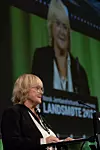 Forbundsleder Jane B. Sæthre ønsket velkommen, og åpnet sitt siste landsmøte som NJF-leder.