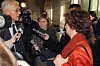 Arbeidsminister Victor Norman (H) og LO-leder Gerd-Liv Valla i heftig diskusjon etter at statsråden i 2005 blandet seg inn i Arbeidslivslovutvalget arbeid. Resultatet ble at alle fagforeningsrepresentantene i utvalget marsjerte ut i protest.