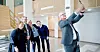 De ble overraskende fort ferdig. Statens personaldirektør Gisle Norheim tar selfie sammen med leder Kari Tønnesen Nordli i Akademikerne stat, leder Egil André Aas i LO stat, leder Guro E. Lind i Unio og leder Jens Jahren i YS Stat.  Bildet ble tatt i starten av lønnsoppgjøret.