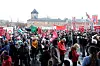 3.000 DELTOK I TRONDHEIM: Det var mye folk i toget og på Torvet i Trondheim