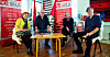 PÅ MØTESALEN: Fra venstre Marit Nybakk, Petter Vellesen, Ingunn Gjerstad og Arne Bernhardsen.