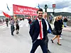 Leder Bjørnar Moxnes skal holde appell i Sandnes og Stavanger 1. mai. Her fra markeringen i Drammen i 2019.