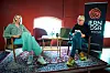 OLGAS BOK: Sandra Lillebø bokbader Leif Ekle som har skrevet biografi om sin mor.