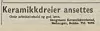 GODE TIDER: Annonsen vitner om oppgangstider og lyse utsikter for Saugmans Keramikkverksted på Rokke i 1956.