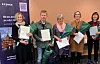 40 års jubilanter til stede på årsmøtet: Mette Enoksen, Egil Kolnes, Eli Tjemsland, Jorunn Sverresdóttir Pettersen, Bente Elin Gjesteland.