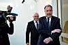 MORO: - Det er en ekstrem betryggelse å være to i et oppgjør. Og så er det mer gøy å mekle når en er to, sier riksmekler Nils Dalseide, her med mekler Rikard Saue.