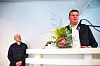 GRATULANT: I fremste rekke blant dem som ville hylle prisvinner Atle Berge: LO-leder Hans-Christian Gabrielsen.