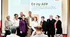 Flere forbundsledere var på pressekonferansen. I flere år har det vært intern strid i LO om AFP.
