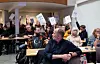 På denne voteringa ble det avgjort at et nytt styre skulle velges på årsmøtet og ikke utsettes til et ekstraordinært årsmøte.