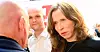 Justisminister Astri Aas-Hansen i samtale med LOs nestleder Are Tomasgard.