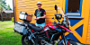 Forbundsleder Brede Edvardsen ankom Notodden Blues Festival på motorsykkel.