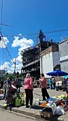 TILFELDIG BOMBING: 24. mai var det nok et massivt rakettangrep på Kyiv. Denne gangen var det et supermarked som tok den verste støyten, fire sivile ble drept.