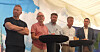 Krafttak består av tre LO-forbund og to arbeidsgiverorganisasjoner. Her lederne fra en debatt på Arendalsuka, fra venstre, Frode Alfheim (Styrke), Bård Vegar Solhjell (Fornybar Norge), Geir Ove Kulseth (EL og IT Forbundet), Christian Justnes (Fellesforbundet) og Harald Solberg (Norsk Industri).