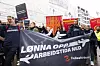 Slik så det ut forrige gang de kabinansatte i SAS gikk til streik i 2024. Nå er det varslet ny streik til helgen.