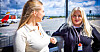 Elin Roverudseter (til høyre) i Flyarbeidernes forening og June Hodne, klubbleder for de kabinansatte i Norse Atlantic, reagerer at man ikke bruker norske kabinansatte på VM-flyet til USA.