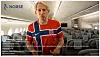 Administrerende direktør Eivind Roald i flyselskapet Norse Atlantic med norsk landslagsdrakt.