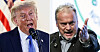 Generalsekretær Raymond Johansen i Norsk Folkehjelp (til høyre) lar seg ikke diktere av USAs president Donald Trump.