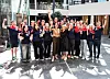 Yrkeslandslaget under en samling i juni, som fikk besøk av LO-lederen og kunnskapsministeren.