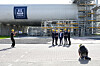 Sluiskil, Nederland 20260907. Nederlands statsminister Rob Jetten, statsminister Jonas Gahr Støre (Ap), EUs klimakommissær Wopke Hoekstra og Yara-sjef Svein Tore Holsether under åpningen av Yaras karbonfangstanlegg (CCS) i Nederland. Foto: Ole Berg-Rusten / NTB