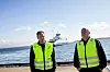 Cato Uhlmann jobber som bryggemann på kaia i Horten, der Bastøferga går fra Horten til Moss.