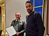 40-årsjubilant: Joar Inge Hjorteland har jobbet i Statskraft og har vært medlem av forbundet i 40 år. Avdelingsleder Stian Ollila overrakte ham diplom.