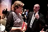 Temperaturen ble høy da LO-le4der Gerd Kristiansen og arbeidsminister Robert Eriksson møttes til debatt om arbeidsmiljøloven under Arendalsuka i dag.