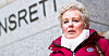 Inger Synnøve Bratt utenfor Borgarting lagmannsrett i forbindelse med ankesaken i 2019.