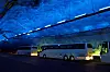 INNSTRAMMING: Utenlandske turbusser tar stadig mer plass på norske veier, som her i Lærdalstunnelen.
